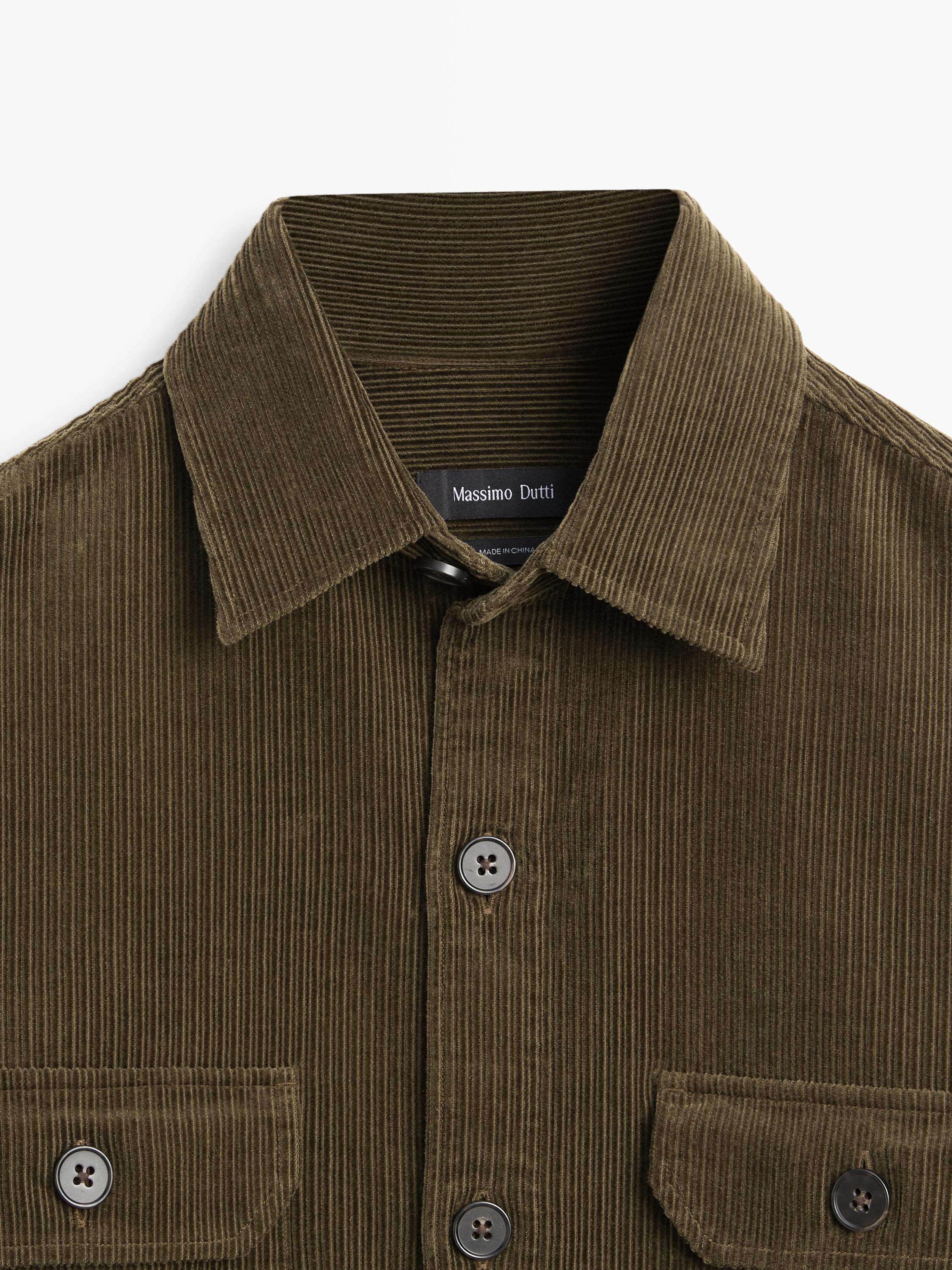 Corduroy overshirt with pockets